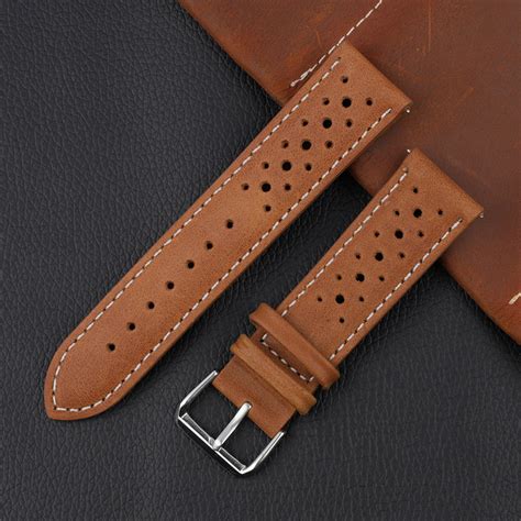 fake leather watch strap|genuine leather watch strap 22mm.